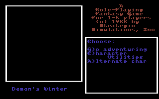 Demon's Winter screenshot 3 for Commodore 64